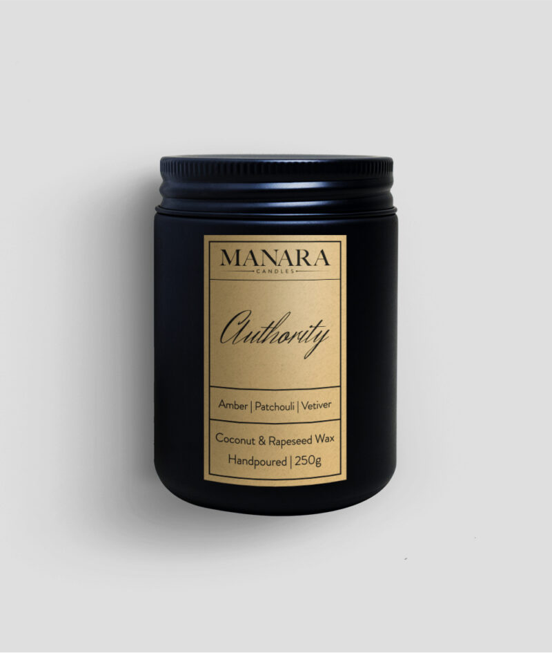 250g authority candle by manara candles